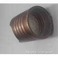 24/410 Disc top cap shiny bronze color with transparent pp top,24/410 aluminum disc top cap